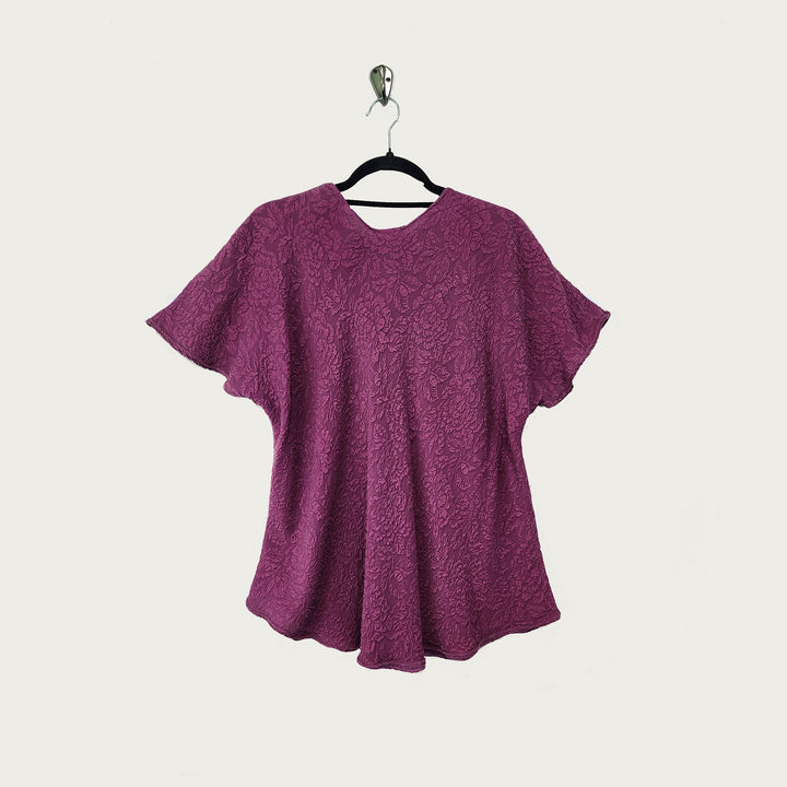 Bias Shell in Mulberry Textured Silk