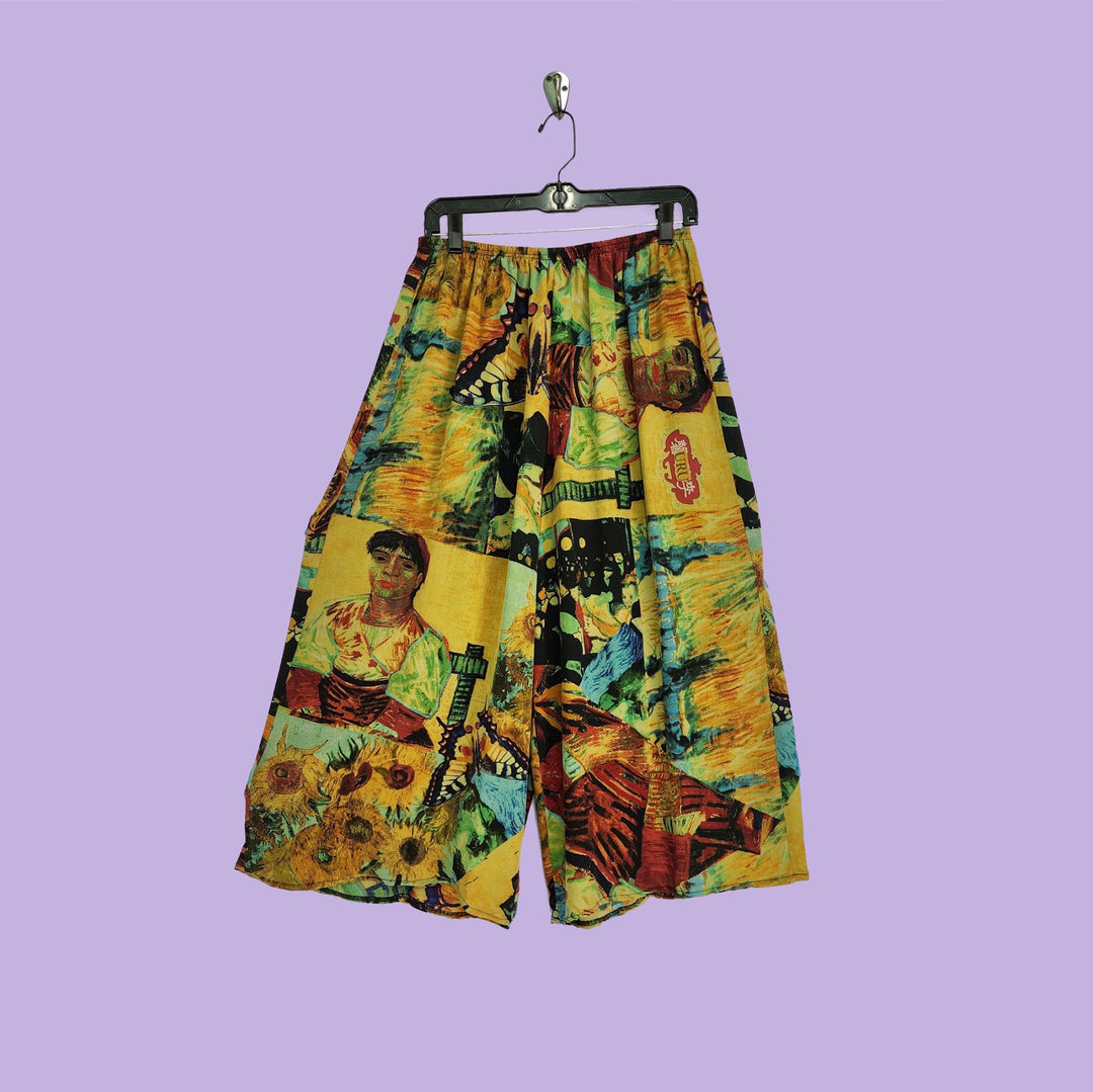 Boat Pants in URU Gold Printed Silk