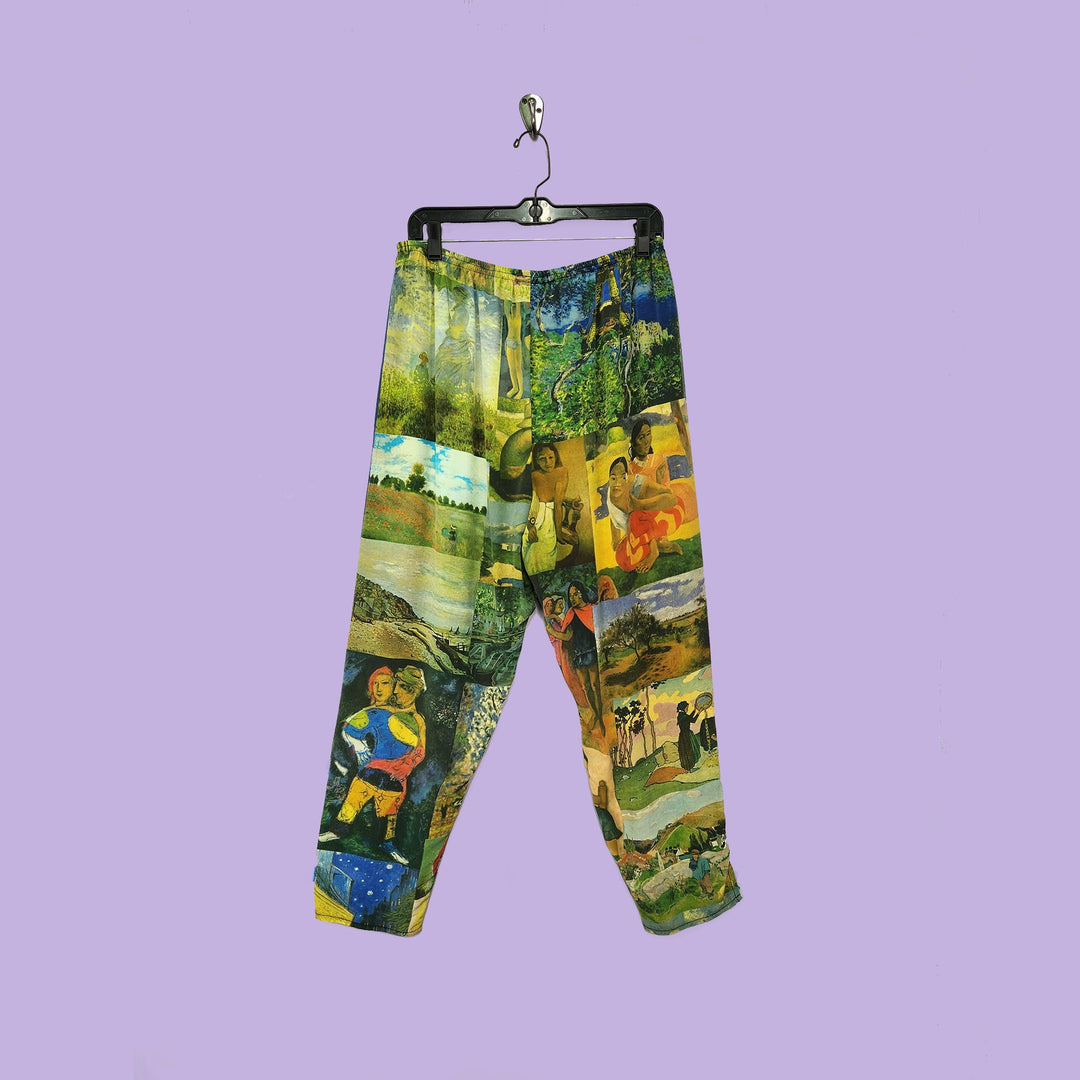 Chinese Pants in Last Impression Multicolor Printed Silk