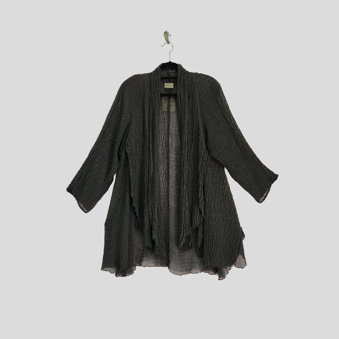 Sheer Dream Jacket in Black Braided Silk
