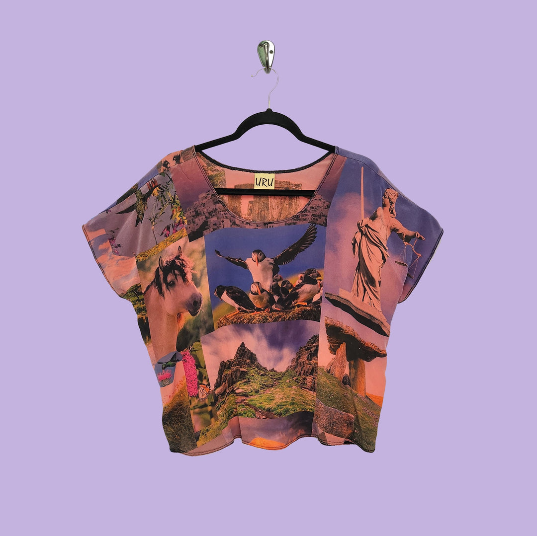 Shell in Harmony Coral Printed Silk