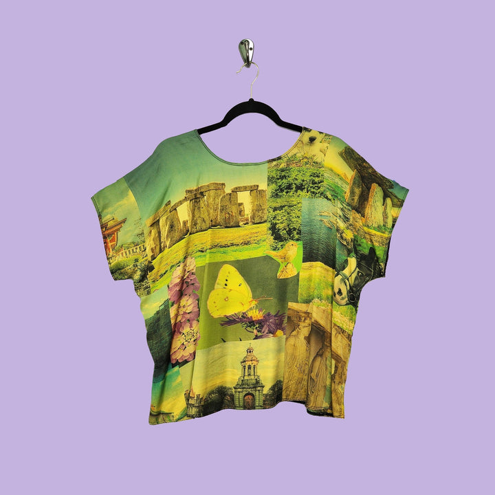 Shell in Harmony Gold Printed Silk