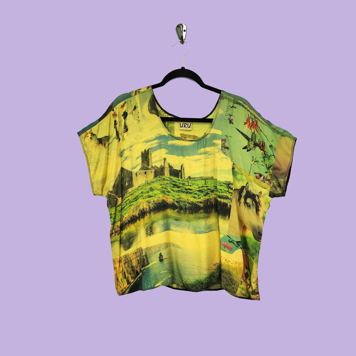 Shell in Harmony Gold Printed Silk