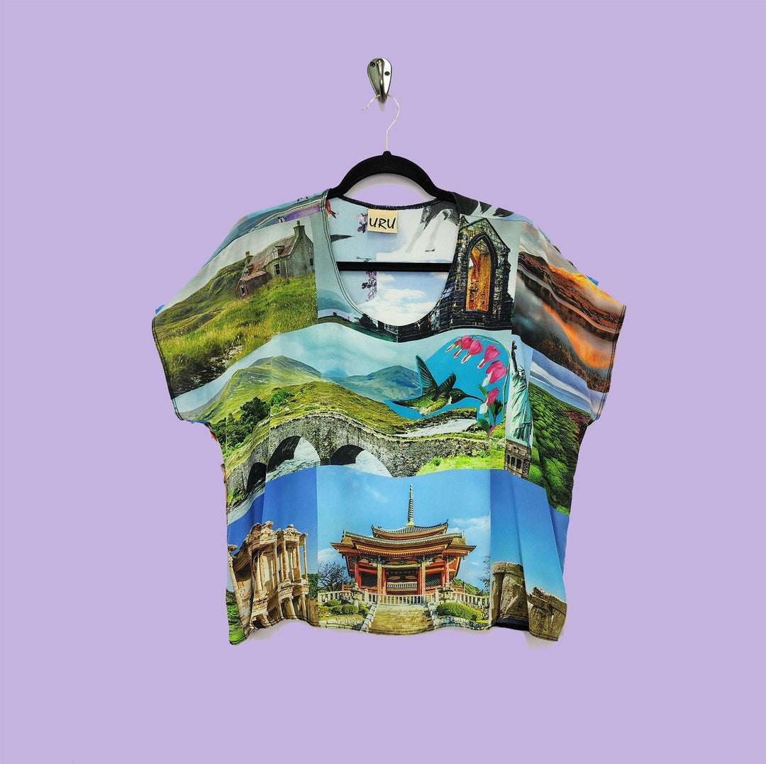 Shell in Harmony Multicolor Printed Silk