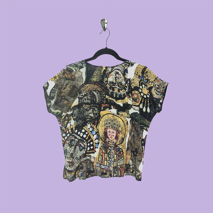 Shell in Mosaic Multicolor Printed Silk