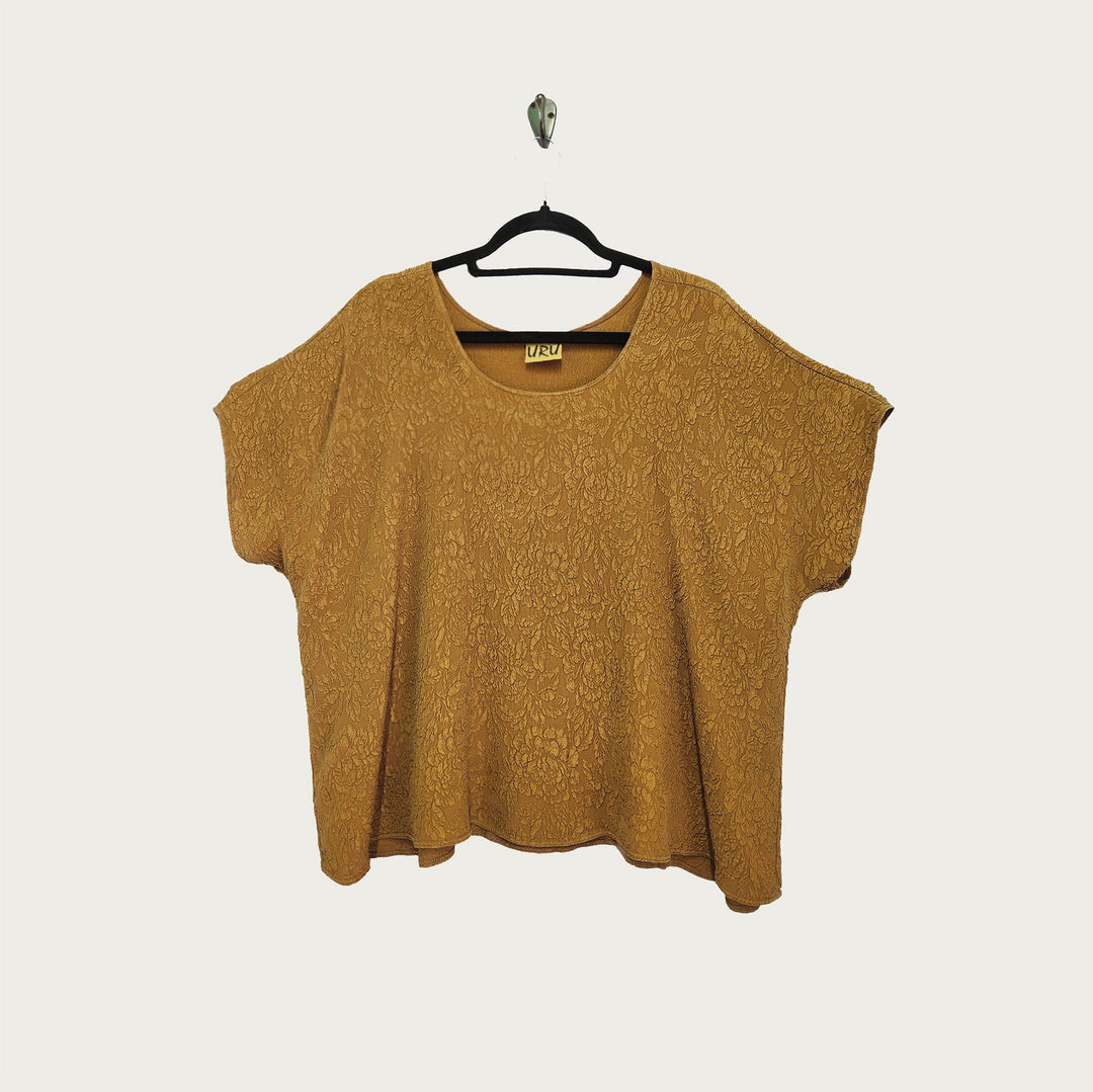 Shell in Spice Textured Silk