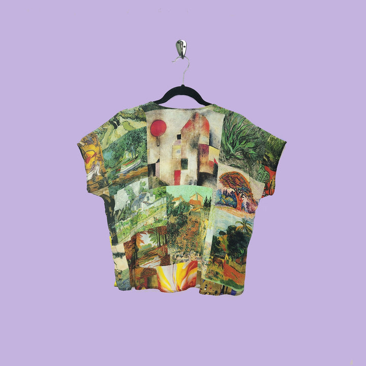 Shell in Timeless Multicolor Printed Silk