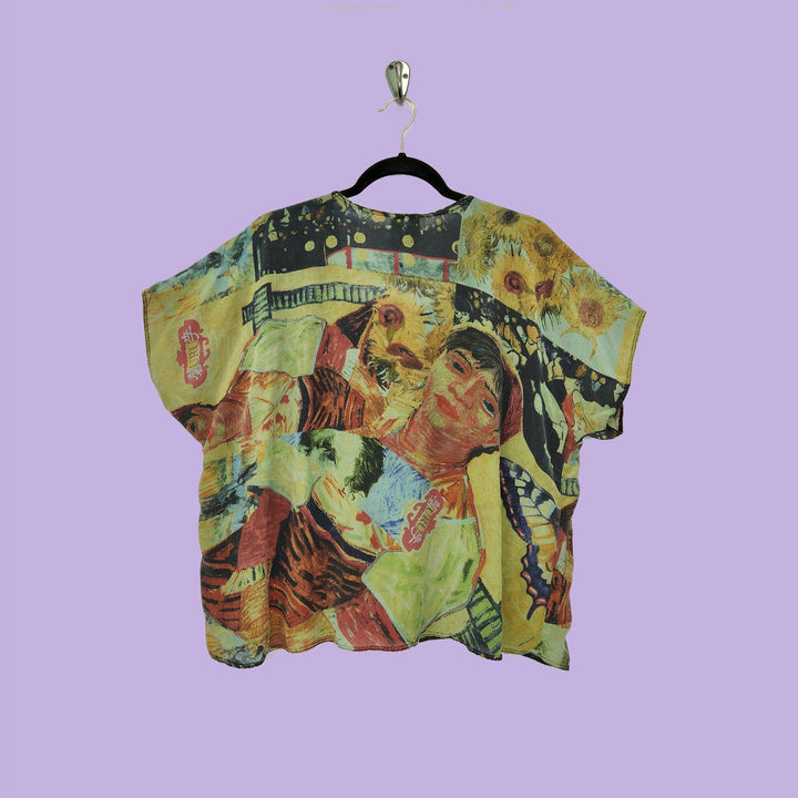 Shell in URU Olive Printed Silk