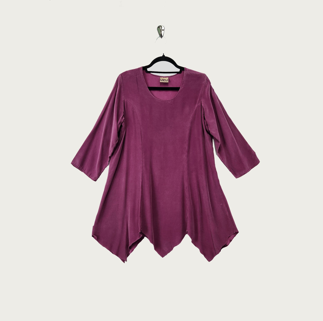 Sunday Smock in Mulberry Charmeuse Silk