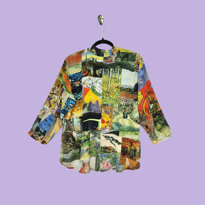 Venice Top in Timeless Multicolor Printed Silk