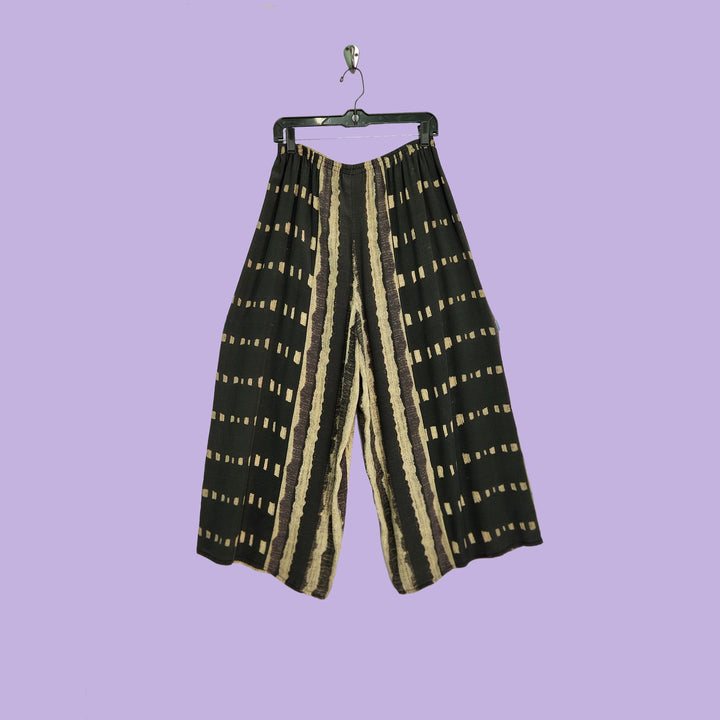 Boat Pants in Basketweave Printed Silk