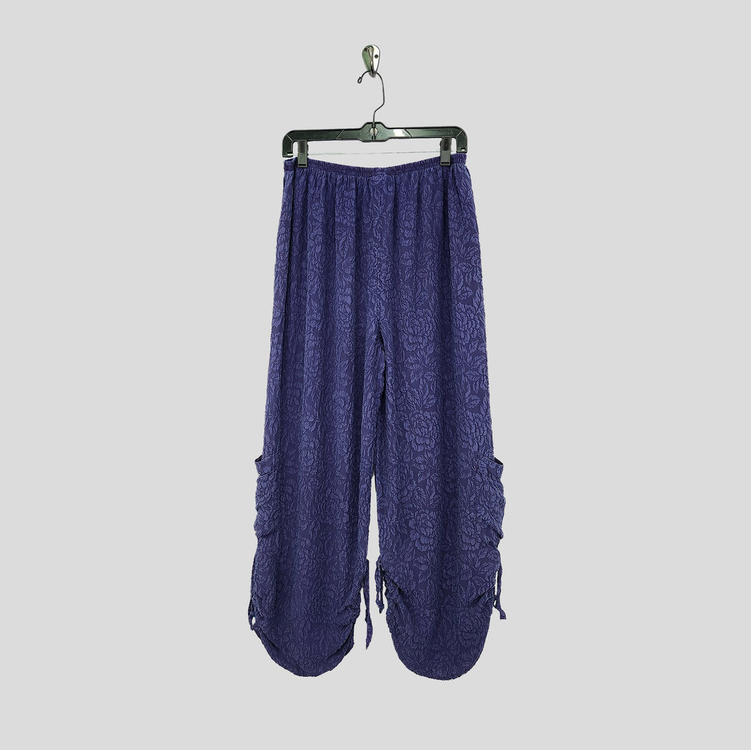 Cargo Pants in Iris Textured Silk