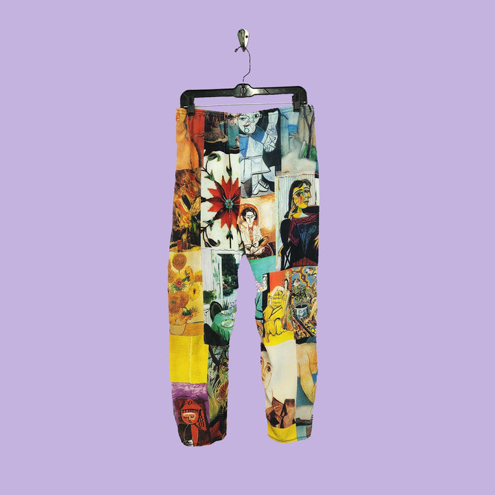 Chinese Pants in Intuition Multicolor Printed Silk