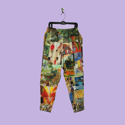 Chinese Pants Printed Silk