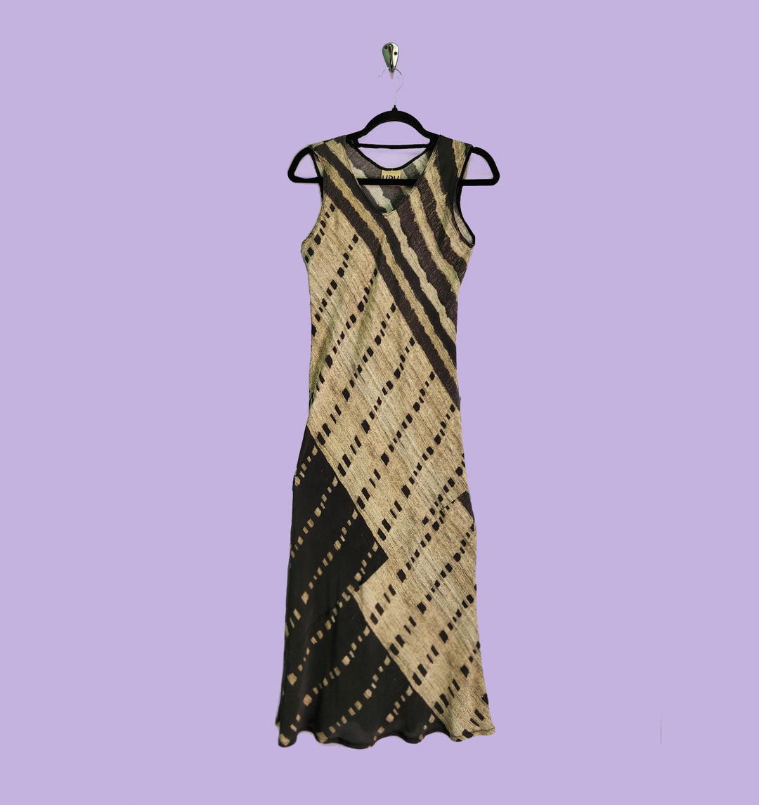 Cocktail Dress in Basketweave Printed Silk