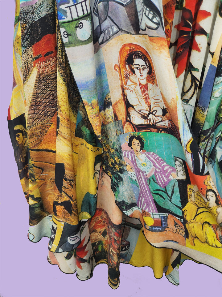 Dream Coat in Intuition Multicolor Printed Silk