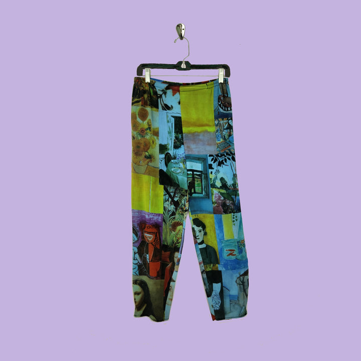 Pencil Pants in Intuition Blue Printed Silk