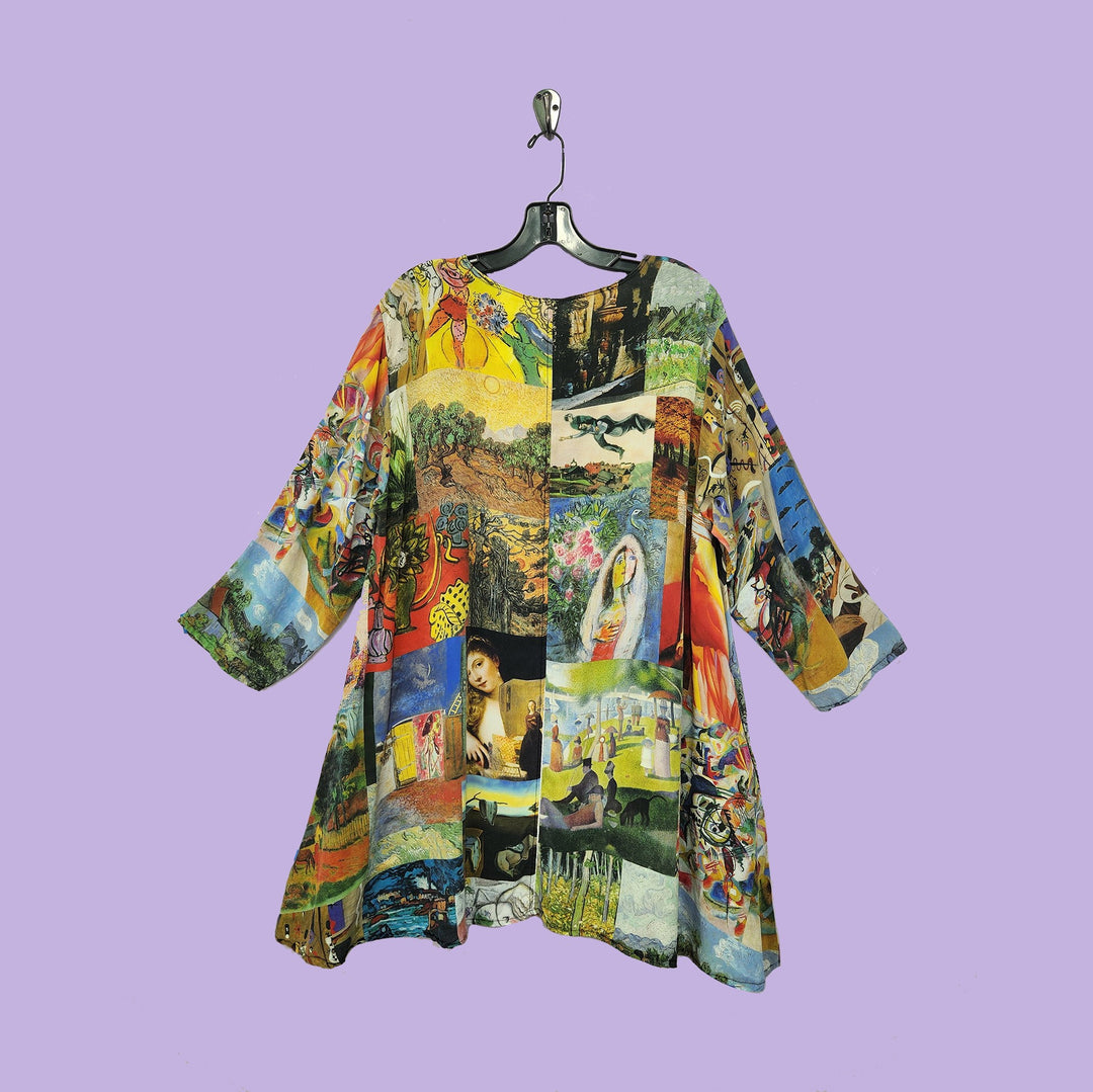 Picnic Tunic in Timeless Multicolor Printed Silk