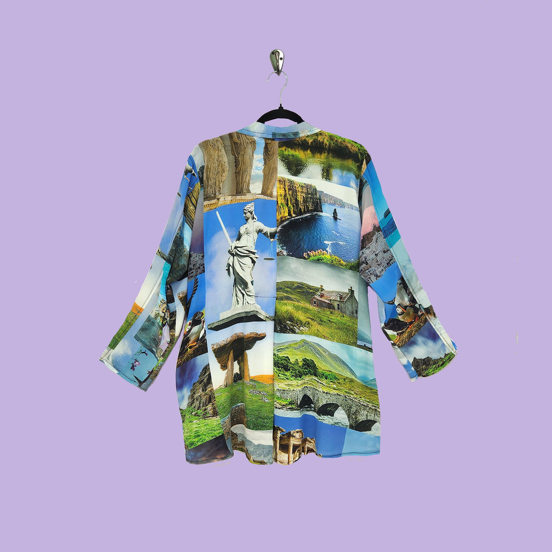 Riviera Jacket in Harmony Multicolor Printed Silk