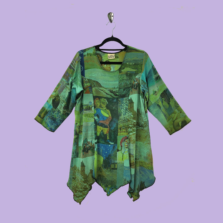 Sunday Smock in Last Impression Green Printed Silk