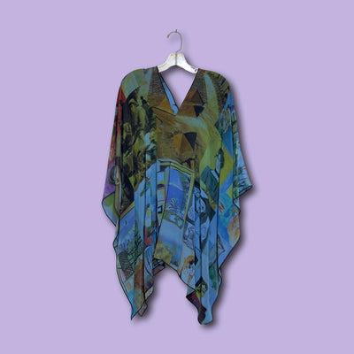 Poncho Printed Silk
