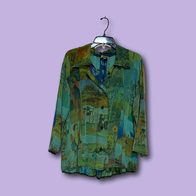 Camp Shirt Printed Silk