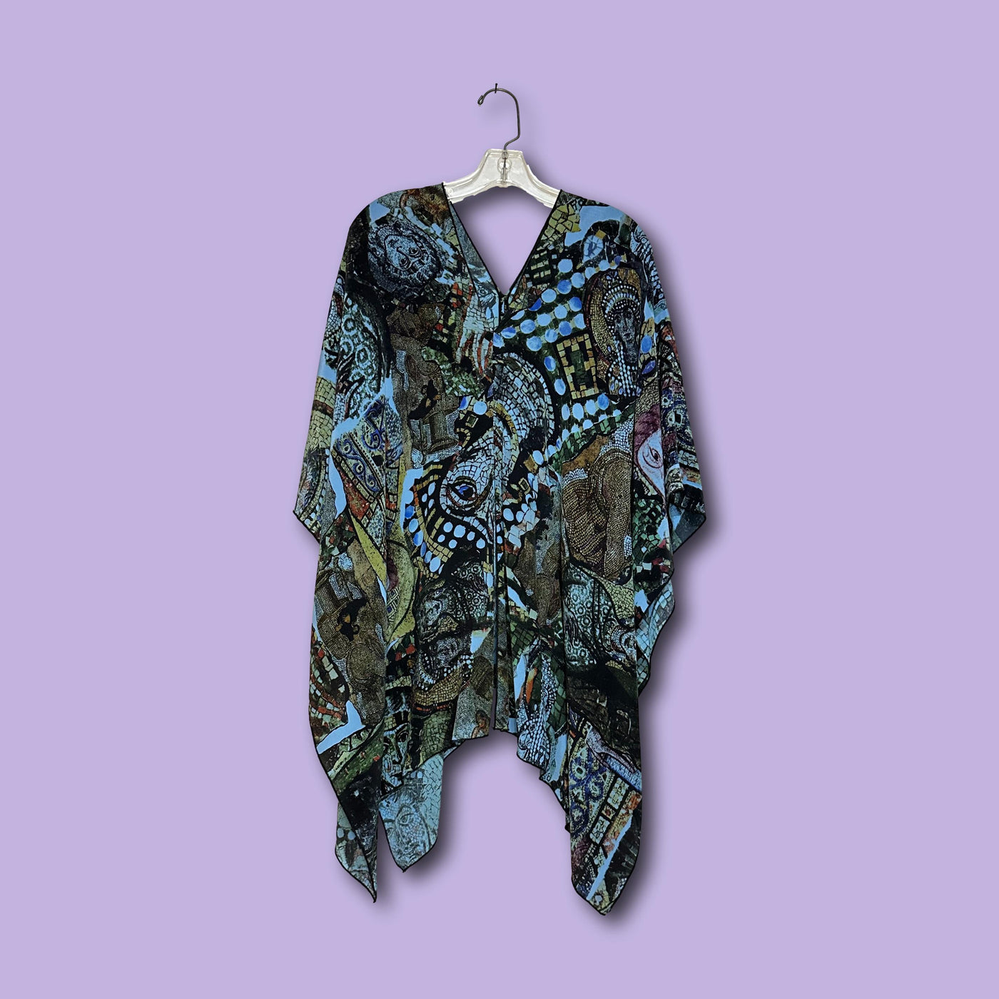 Poncho Printed Silk